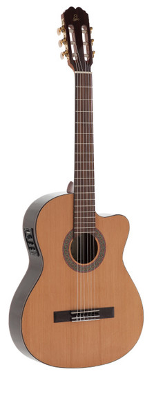 Admira Virtuoso cutaway electrified classical guitar with solid cedar top, Electrified series