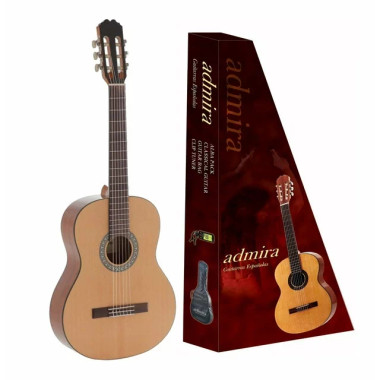 ADMIRA Guitar Pack With Admira Alba 3/4 Classical Guitar, Beginner Series, Tuner, Bag And Colour Box