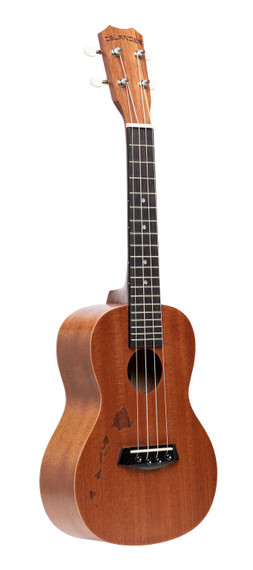 ISLANDER Traditional concert ukulele with mahogany top with Hawaiian islands engraving
