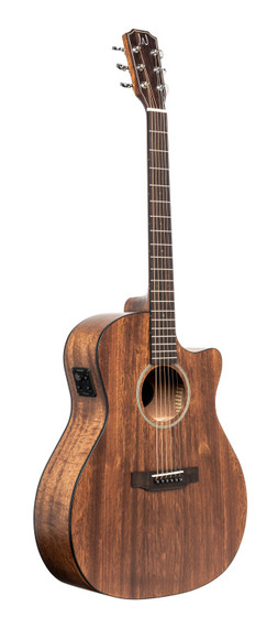 J.N GUITARS Cutaway acoustic-electric auditorium guitar with solid mahogany top, Dovern series