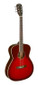 J.N GUITARS Transparent redburst acoustic auditorium guitar with solid spruce top, Bessie series