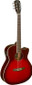 J.N GUITARS Transparent Redburst Acoustic-electric Auditorium Guitar With Solid Spruce Top Bessie Series - view 2
