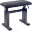 STAGG Matt black hydraulic piano bench with fireproof black velvet top