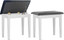 STAGG Matt White Piano Bench With Black Vinyl Top And Storage Compartment - view 2