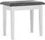 STAGG Matt White Piano Bench With Black Vinyl Top And Storage Compartment - view 3
