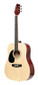 STAGG Natural dreadnought acoustic guitar with basswood top, left-handed model