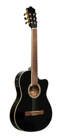 STAGG SCL60 cutaway acoustic-electric classical guitar with B-Band 4-band EQ, black