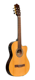 STAGG SCL60 cutaway acoustic-electric classical guitar with B-Band 4-band EQ, natural colour