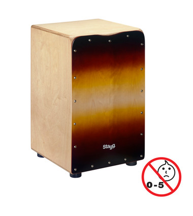 STAGG Standard-sized birch caj√≥n with sunburst front board finish