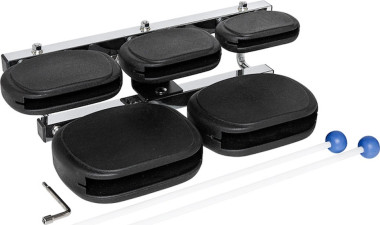 Stagg Synthetic 5-piece Temple Block Set - Durable Polypropylene With Carbon Fiber