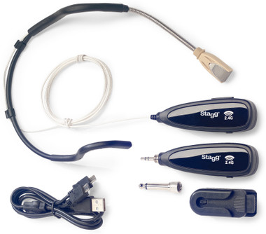 STAGG Waterproof wireless headset microphone set 2.4GHZ UHF