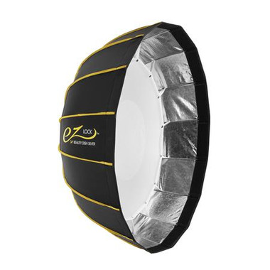Glow EZ Lock Collapsible Silver Beauty Dish 34" w grid Bowens Mount