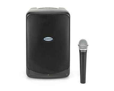SAMSON PORT PA/IPOD DOCK 40 watt Powered PA speaker with Wireless Microphone