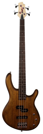Cort Action PJ Series 4-String Electric Bass Open Pore Walnut w active pickups and eq