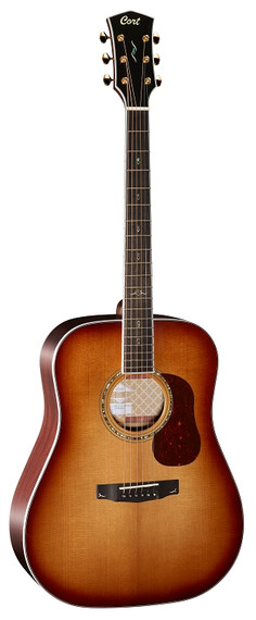 Cort Gold Series Dreadnought Acoustic Guitar Torrefied Solid Spruce Top Solid Pau Ferro Back & Sides