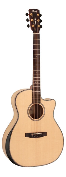 Cort Grand Regal Bevel Cut Acoustic-Electric Guitar Solid Sitka Spruce Top Myrtlewood Back and Sides LR Baggs Pickup