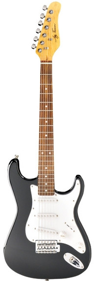 Jay Turser USA Electric Guitar Jr. Double Cutaway Black 3/4 size child 36"