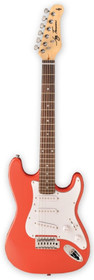 Jay Turser USA Electric Guitar Jr. Double Cutaway Metallic Red 3/4 size child 36"