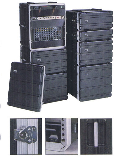MBT 4 Space RACK Case 4U with front and back covers ABS flight style case