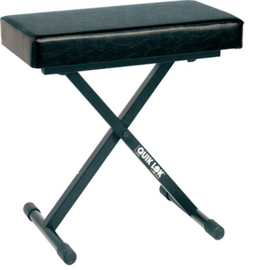 Quik Lok Keyboard Bench deluxe 4 position  adjustable folding (24 W. 12 D. 3.5 Thick) BLK