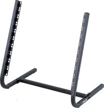 Quik Lok Table top 10 space rack DESK rack stand 10U black