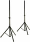 Quik Lok PAIR Deluxe Speaker stands w air cushion tripod style in black
