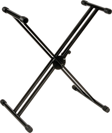 Quik Lok Keyboard Stand double braced Double Tier Black