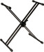 Quik Lok Keyboard Stand double braced Double Tier Black