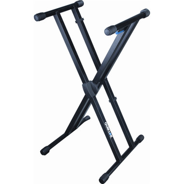 Quik Lok  double brace sgl tier Keyboard stand with trigger lock