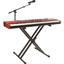 Quik Lok Professional heavy duty, double braced single-tier X keyboard stand