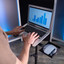 Quik Lok Tripod Laptop Stand with retractable mouse pad tray - view 7