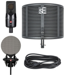 sE Electronics X1-S Studio Bundle X1 S Microphone with Reflexion Filter X Shockmount and Cable