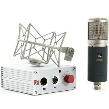 sE Electronics Z5600A II Large DIaphragm Tube Condenser Microphone w/9 Patterns Case Shockmount and Power supply