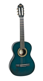 Valencia Series 200 3/4 Classical Guitar Trans Blue