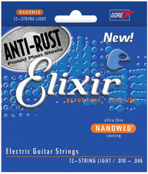 Elixir Electric Guitar Strings 12-String Light 12450 80/20 Bronze 010/010 46/26