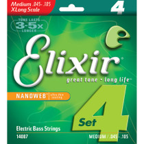 Elixir Nanoweb Medium 045 Electric Bass Strings - Extra Long Scale 14087