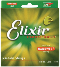 Elixir Mandolin Strings 8 String Light 010 Acoustic NANOWEB Coating 11500
