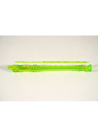 Green Plastic soprano School Recorder translucent flute