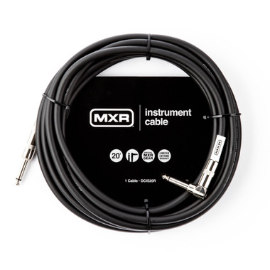 MXR DCIS20R Standard Instrument Cable Straight to Right Angle 20'