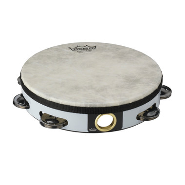 Remo TA-5108-00 Fiberskyn Tambourine Quadura White 8"