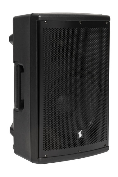 12" 2-way active speaker, class AB, Bluetooth TWS Stereo, 2 UHF mics, 150 watts, battery powered