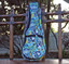 Soprano Ukulele Gig Bag Padded Soft Case Blue Paisley Pattern - view 2