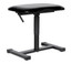 Satin black hydraulic keyboard bench with satin black vinyl top and central leg