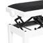 STAGG Matt White Hydraulic Piano Bench With Fireproof Black Velvet Top - view 6
