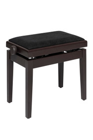Matt rosewood hydraulic piano bench with fireproof black velvet top