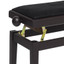 STAGG Matt Piano Bench Rosewood Colour With Black Velvet Top - view 4