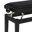 STAGG Matt Black Adjustable Piano Bench with Fireproof Velvet Top - view 4