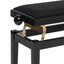 STAGG Highgloss Black Piano Bench With Black Velvet Top - view 4
