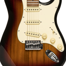STAGG Electric Guitar Series 55 With Solid Paulownia Body Sunburst - view 2