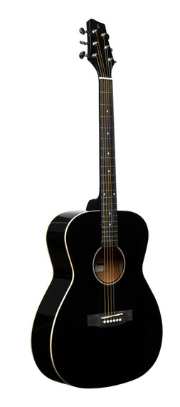 Auditorium guitar with basswood top, black